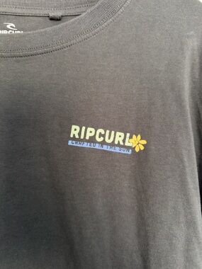 Rip Curl Gray T-Shirt with White Logo Print